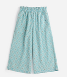 Daisy Mosaic All Over Woven Culotte Pants - Light Blue | Bobo Choses