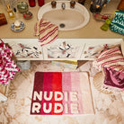 bathroom with nudie rudie bath mat by Sage & Clare