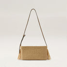 back view of Dawn Raffia Fringe Crossbody by Helen Kaminski