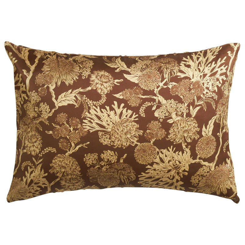 flat lay of Delphine Silk Pillowcase Dolce by Sage & Clare