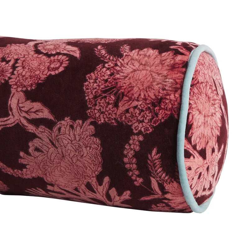 Delphine Velvet Bolster Cushion by Sage & Clare