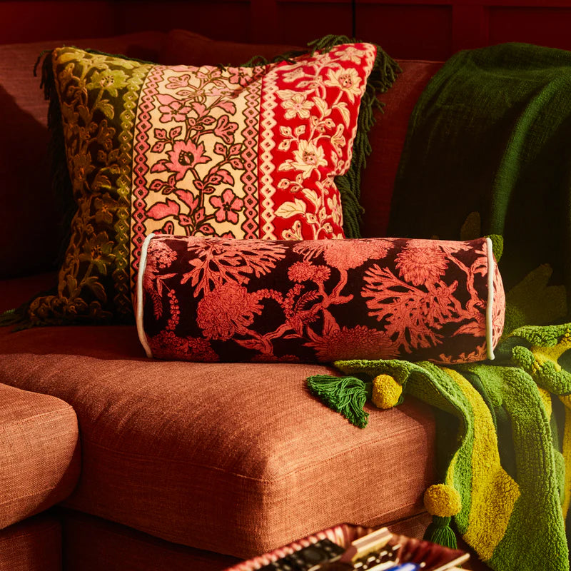burgundy velvet Sage & Clare Cushion