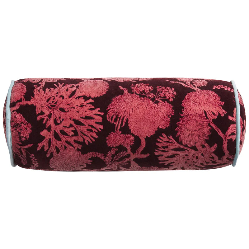 Delphine Velvet Bolster Cushion by Sage & Clare