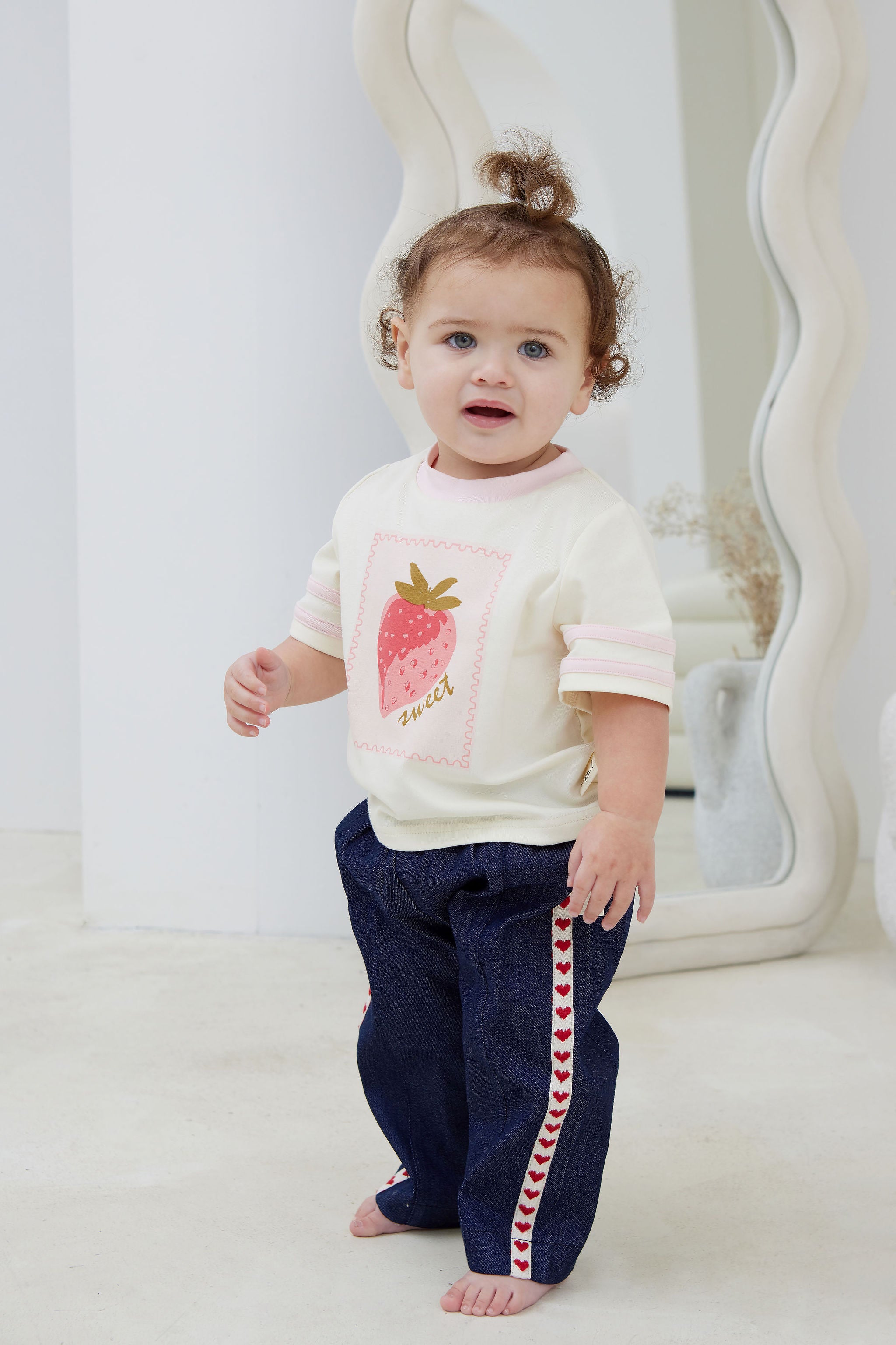 Toddler wearing Denim Love Slouchy Pants | Kapow Kids