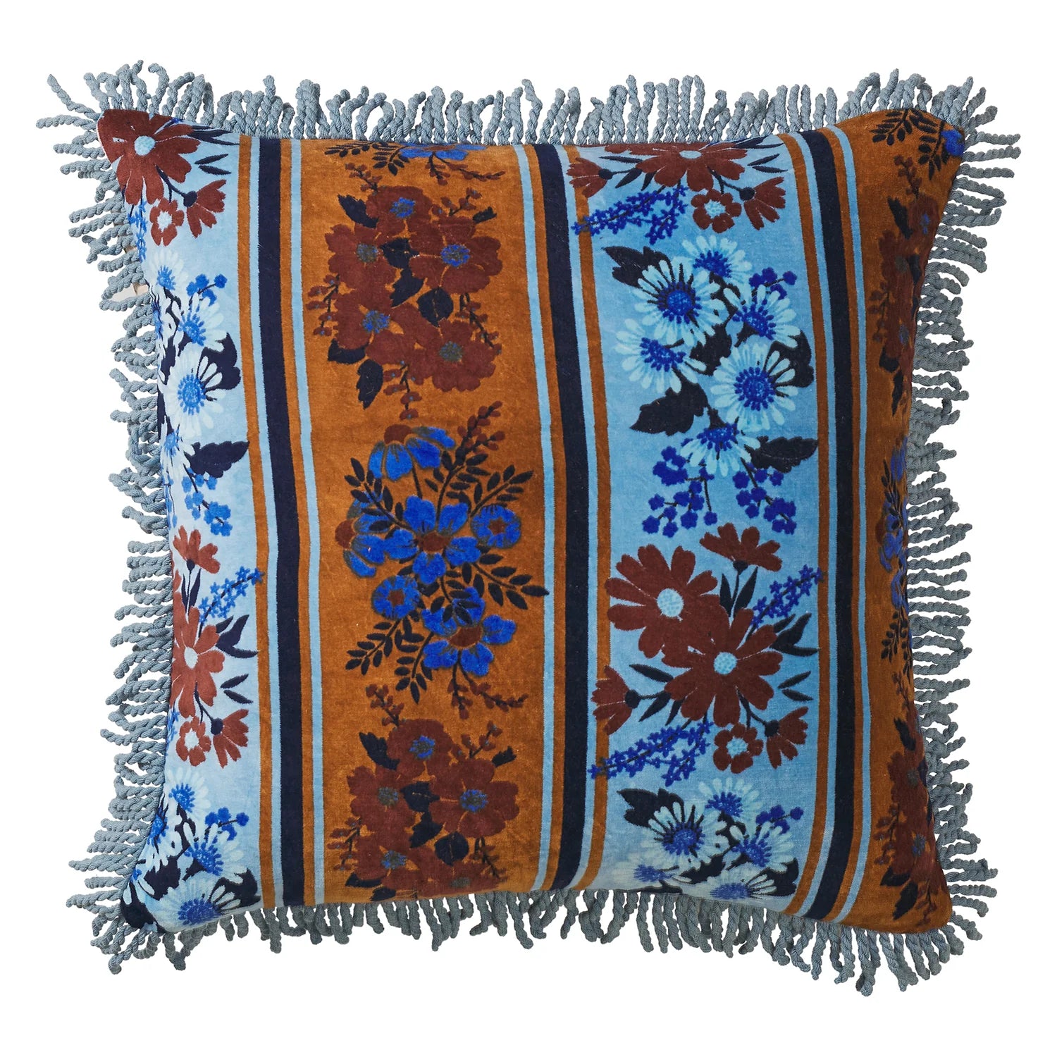 Devi Velvet Cushion - Blue Jean by Sage & Clare