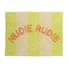 Nudie Rude Bath Mat by Sage & Clare, didcot yellow and cream