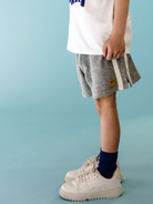 Side view of the Terry Short - Grey Marle | Rock Your Baby
