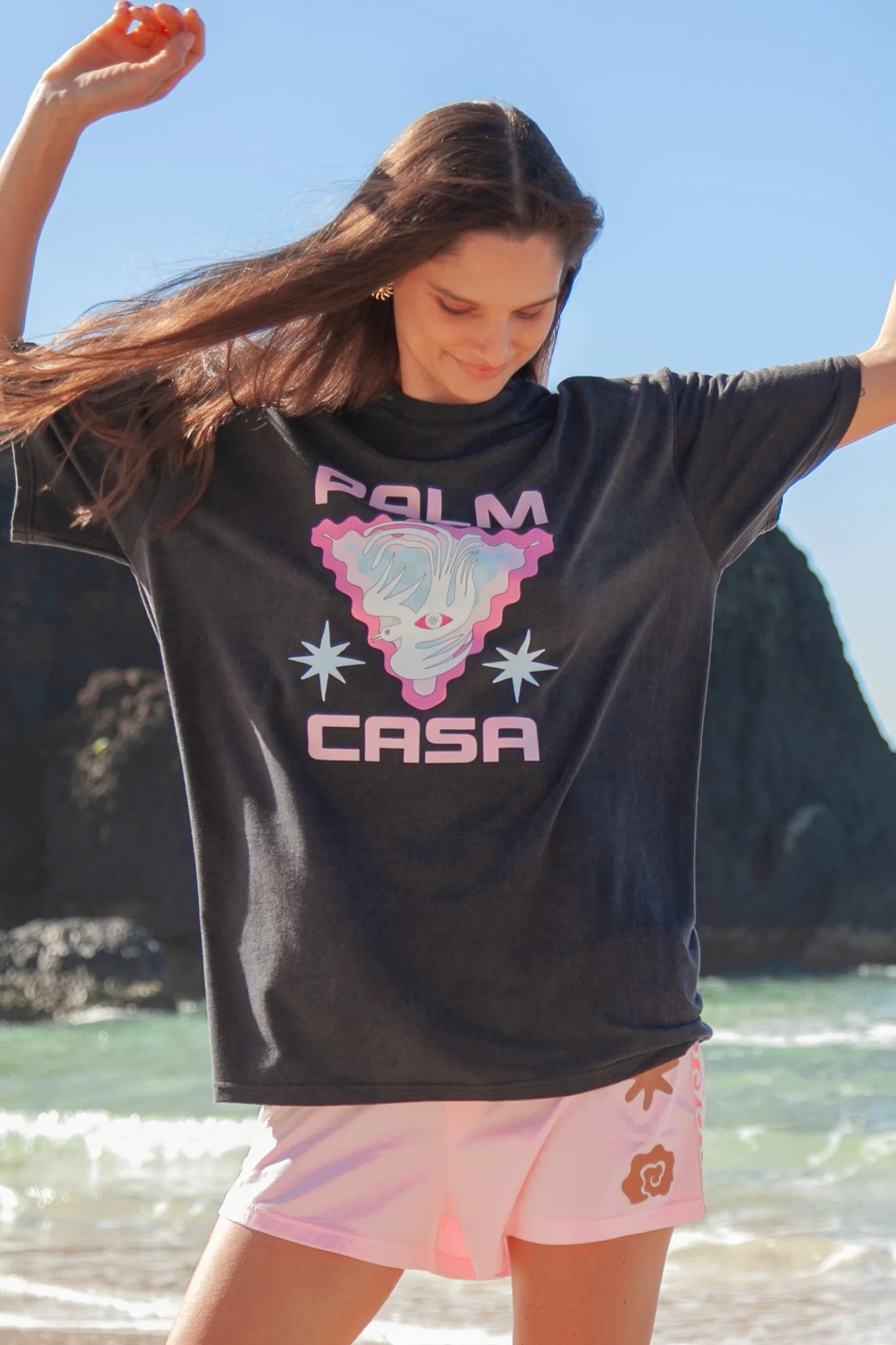 Dove Eye T-Shirt Vintage Black by Palm Collective