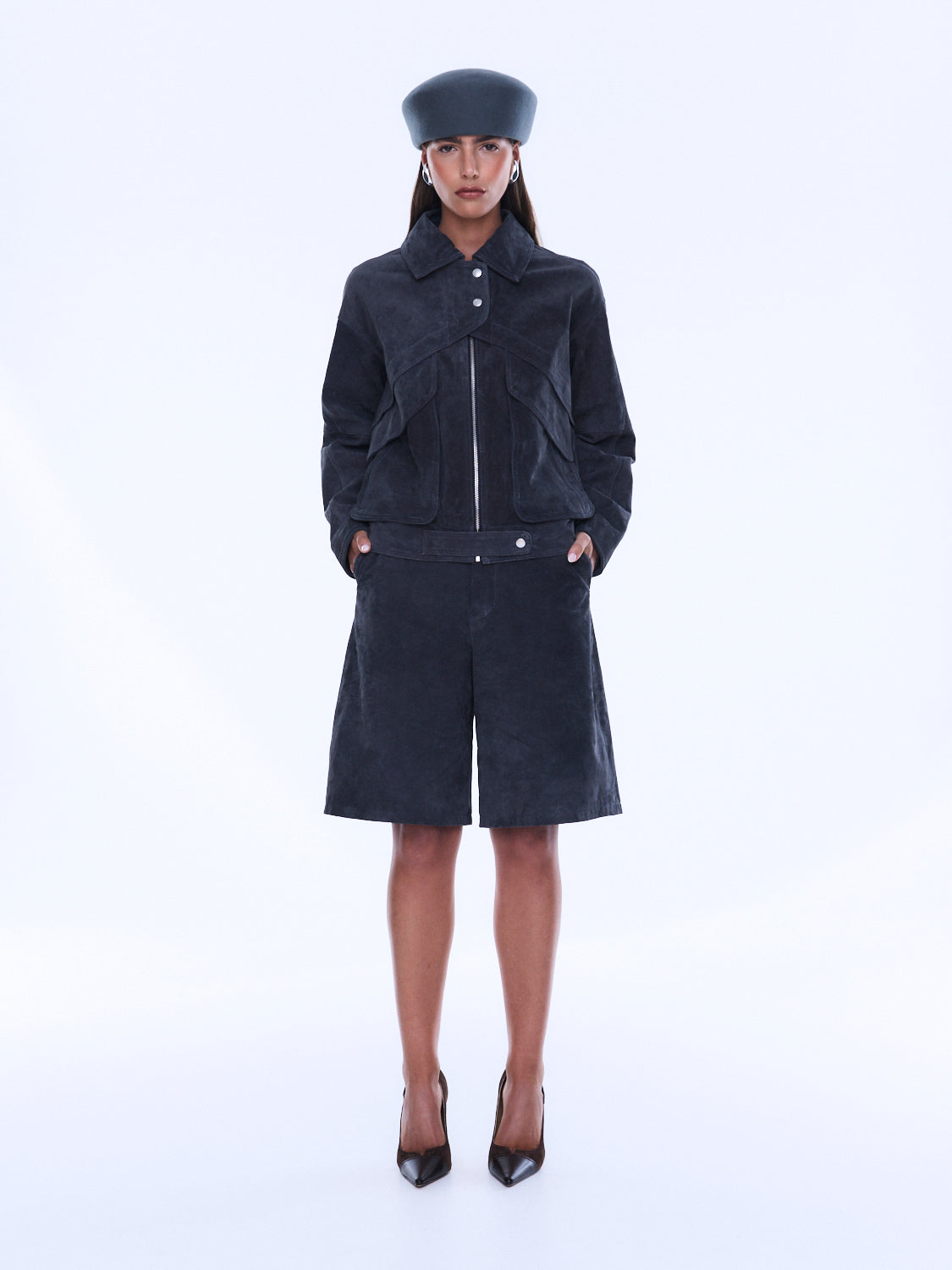 EMMA UTILITY SUEDE JACKET by Ena Pelly