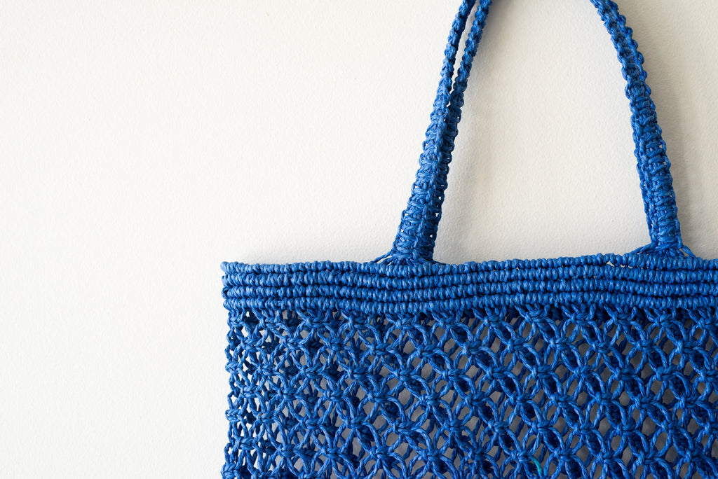 Ellis & Co shopper tote in blue colour details