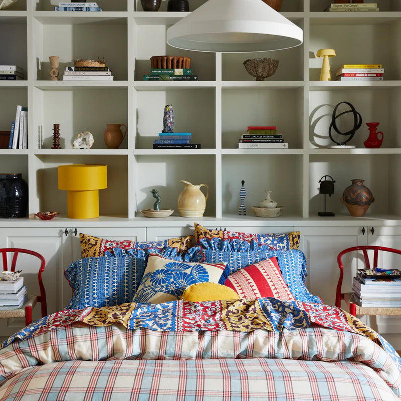 Emilia Embroidered Cushion by Sage & Clare