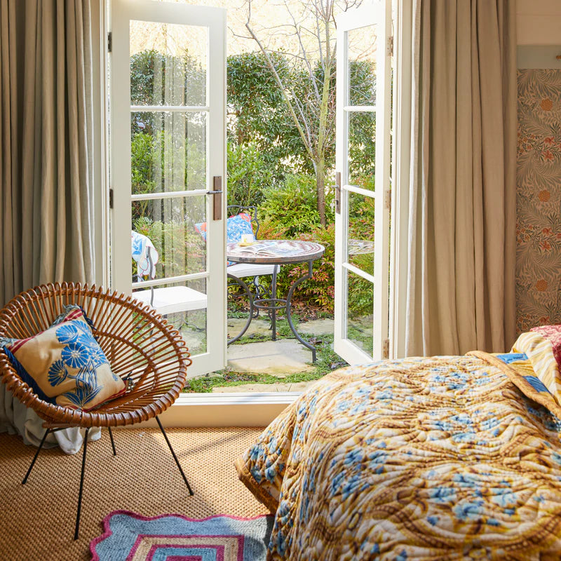 Emilia Embroidered Cushion by Sage & Clare