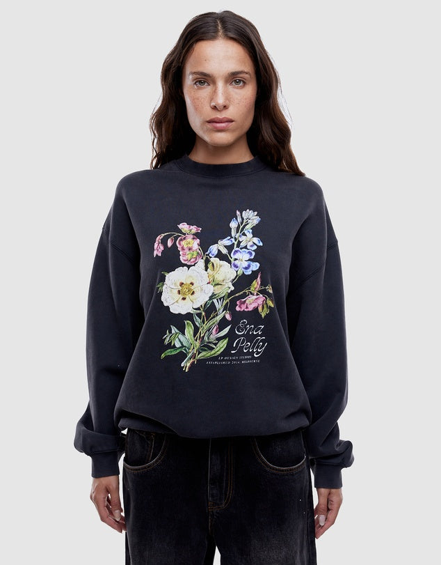 Ena Pelly Vintage Bouquet Sweatshirt Vintage Black