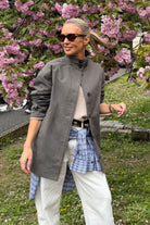 Estelle Funnel Neck Jacket - Moss by Ceres Life