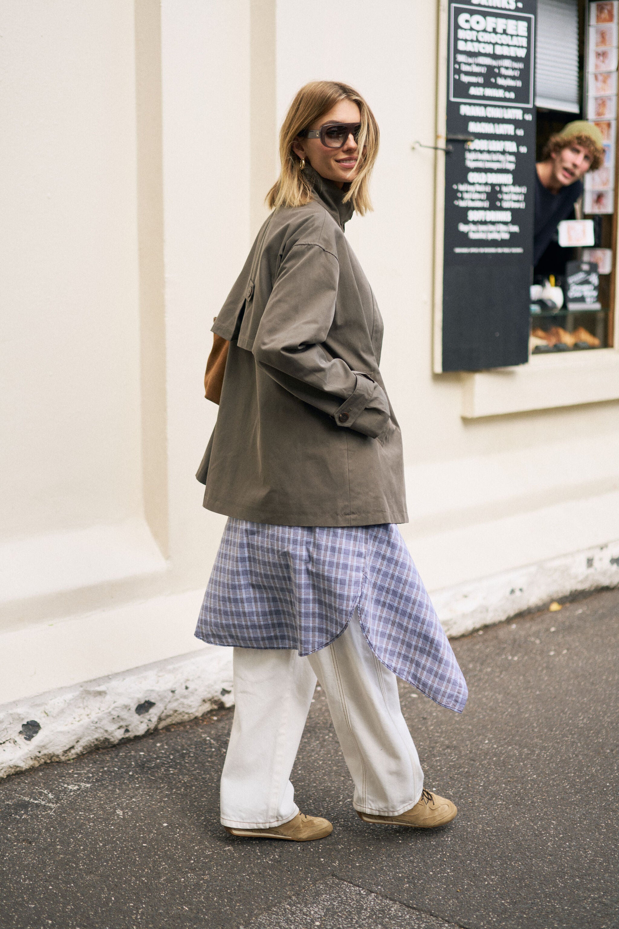 Estelle Funnel Neck Jacket - Moss by Ceres Life