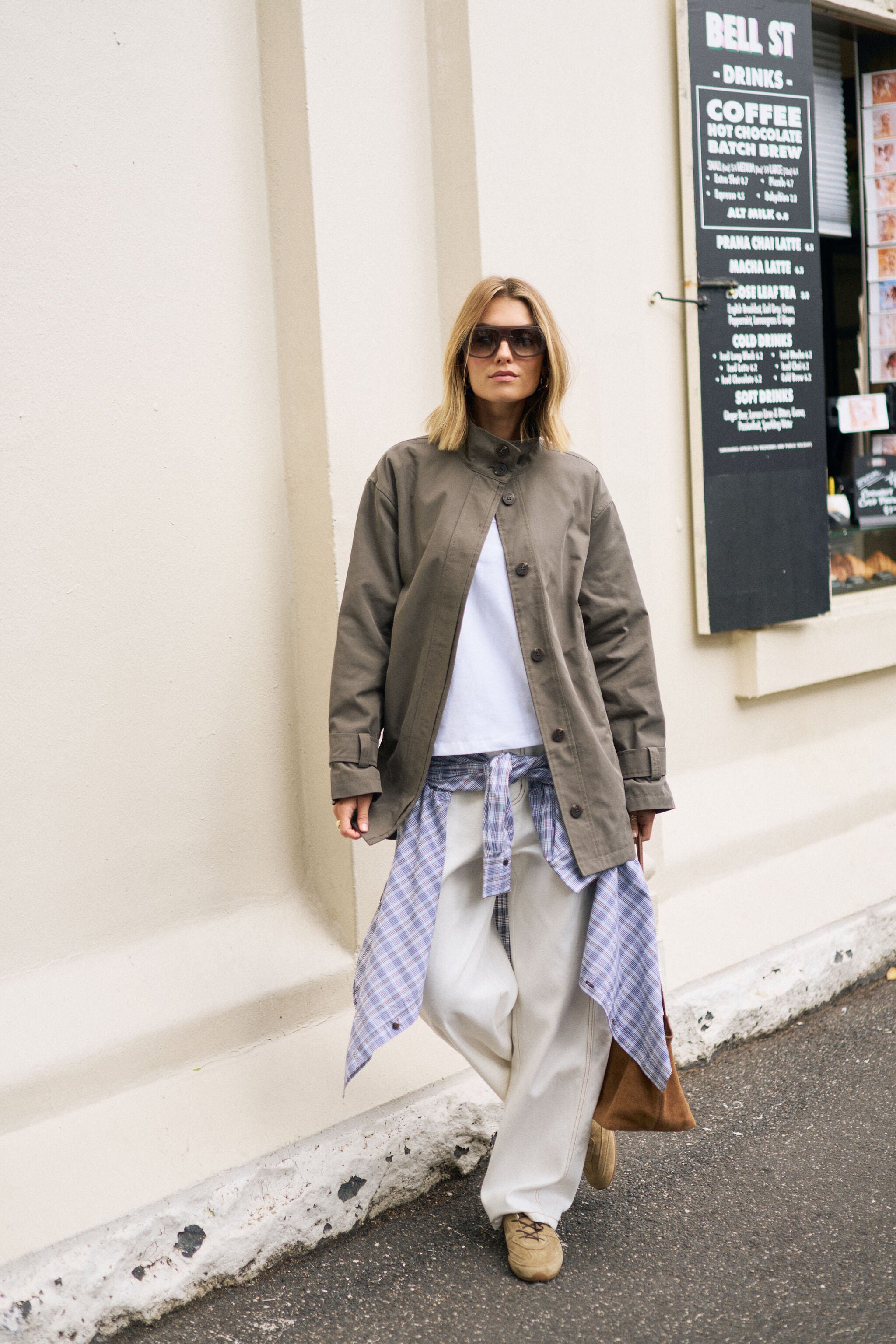 Estelle Funnel Neck Jacket - Moss by Ceres Life