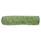 back side of green floral Evette Velvet Bolster by Sage & Clare
