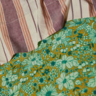 Evette Cotton Quilt Cover by Sage & Clare fabric details - Olive green with vintage floral pattern