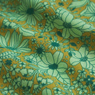 Beautiful fabric details - Olive green base with green floral design - vintage vibes and boho feel
