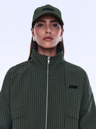 Fallon Check Cap - Olive Check by Ena Pelly
