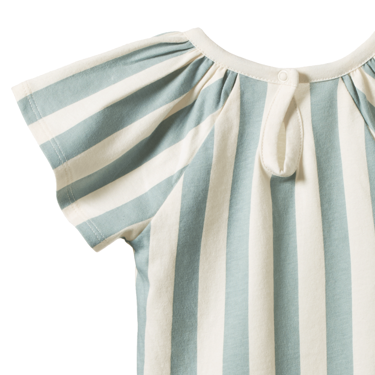 back detail of Faye Bodysuit - Star Dew Stripe by Nature Baby