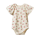 Faye Bodysuit Strawberry Blush Print by Nature Baby