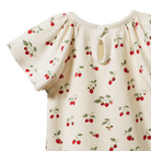 back details of Faye Bodysuit Strawberry Blush Print by Nature Baby