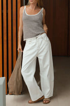 Fia Stripe Knit Tank – Chocolate Ecru Stripe by Ceres Life