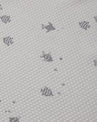 Close up fabric on rashguard on the Finn Rashguard + Short Set Fish | Quincy Mae