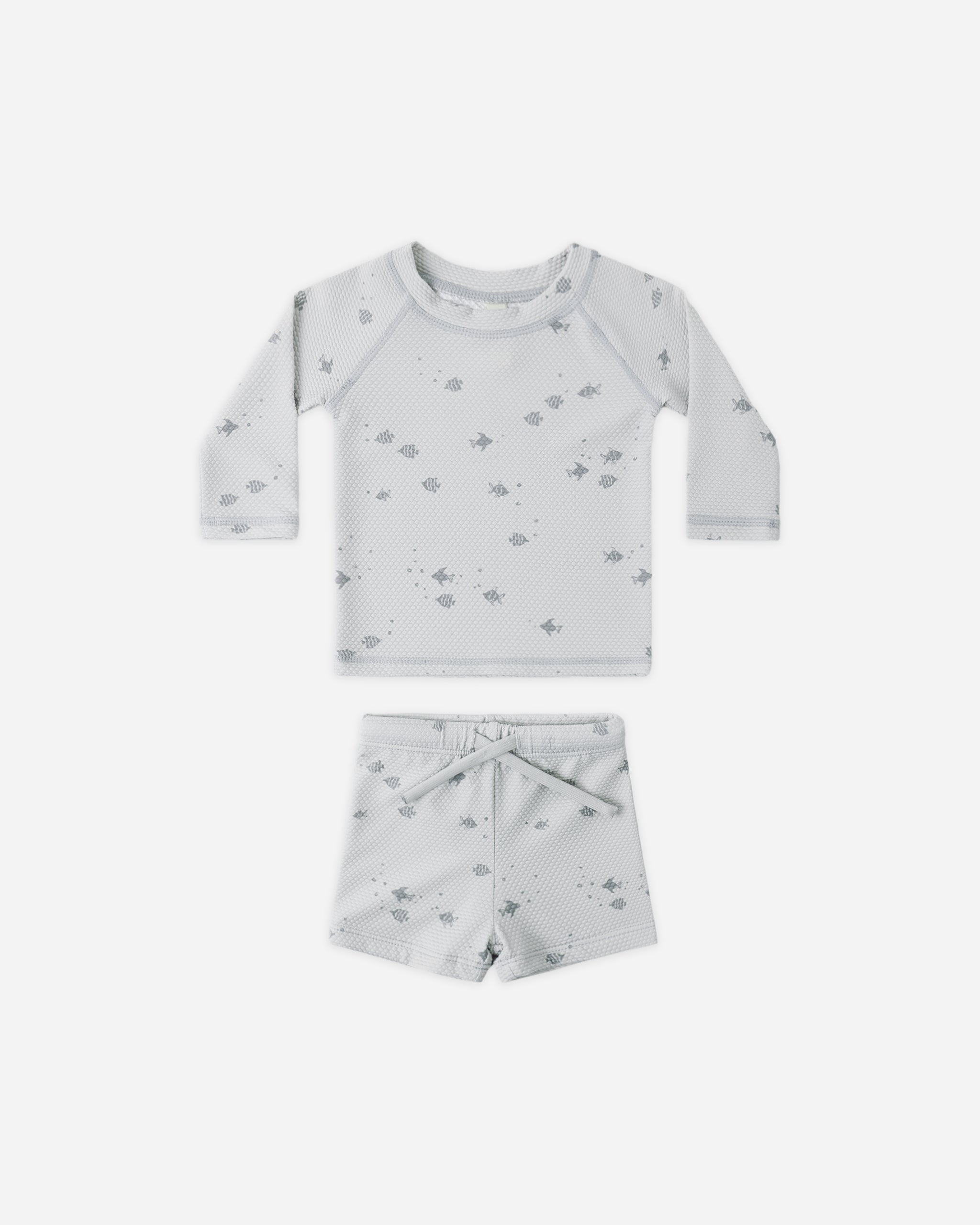 Finn Rashguard + Short Set Fish | Quincy Mae