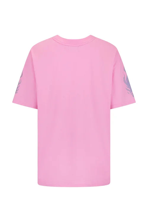 back view of the Flaming Hibiscus T-Shirt by Sea Street