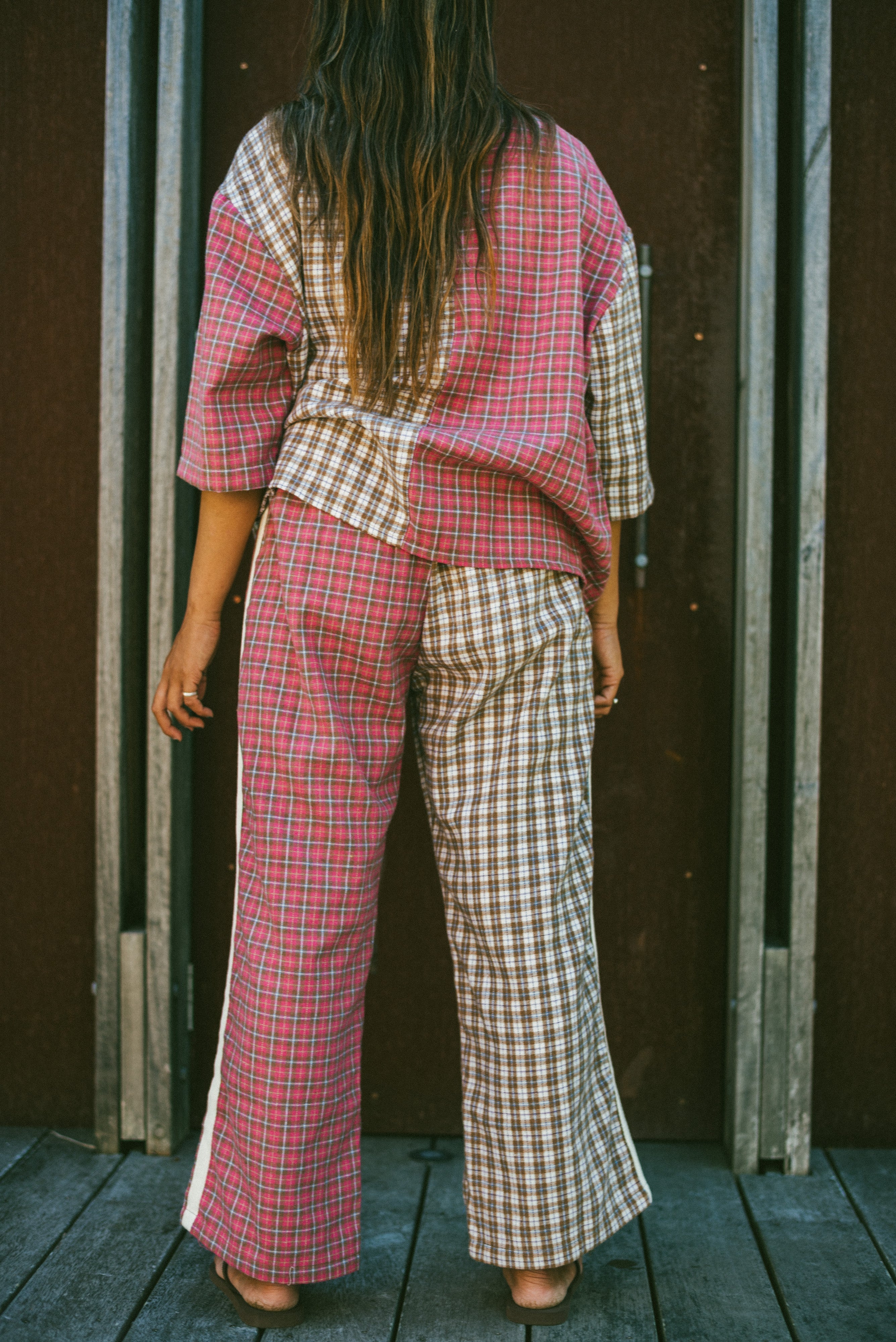 Pink check Atmosea pants