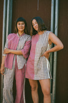 Flannel Box Shirt - Strawberry Milk | Atmosea