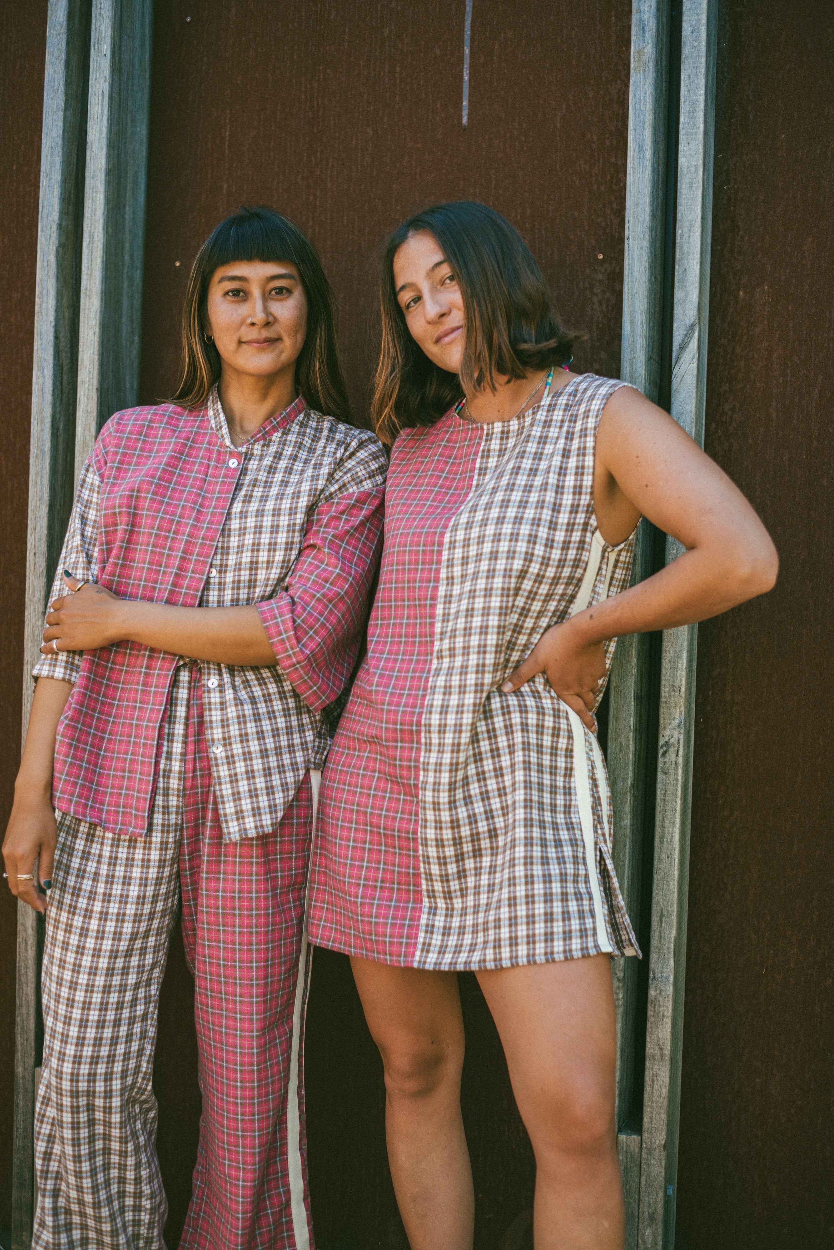 Flannel Box Shirt - Strawberry Milk | Atmosea