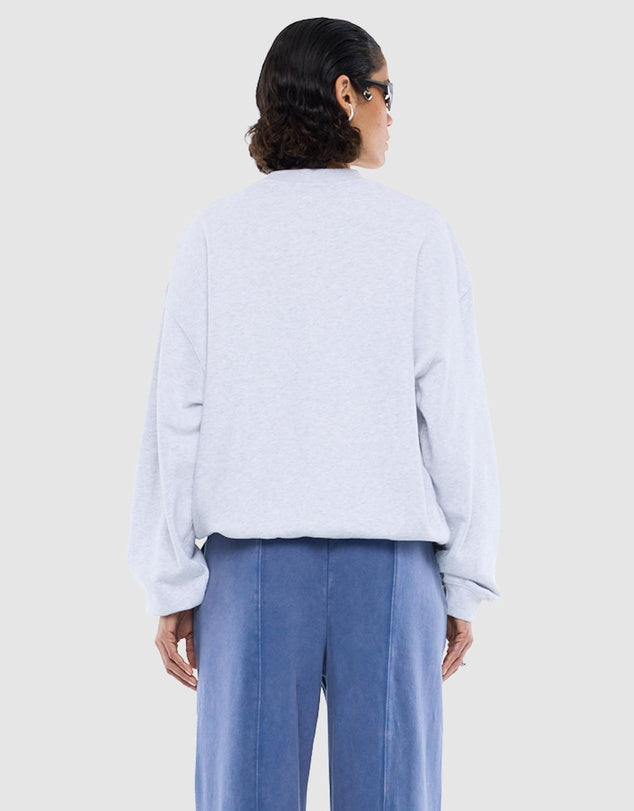 back view of Flocked logo sweatshirt by Ena Pelly