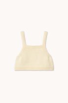 back of Flowers Knitted Crop Top - Light Cream by Tiny Cottons