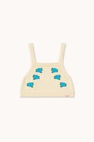 Flowers Knitted Crop Top - Light Cream by Tiny Cottons
