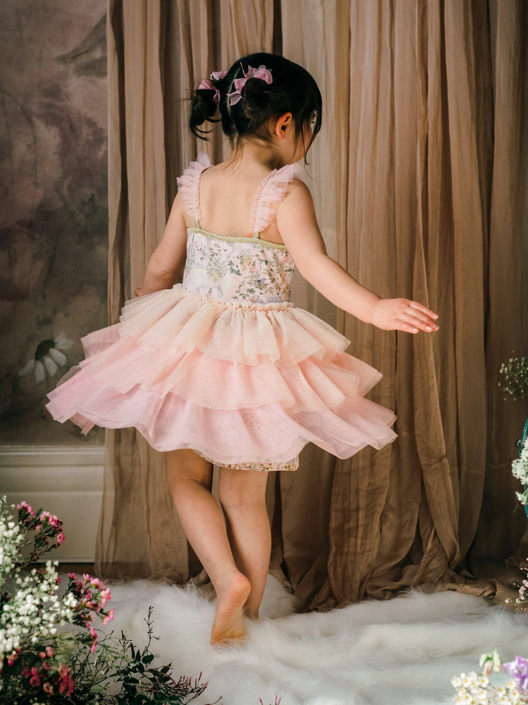 Flutter Tutu Dress in Candy Colour Pink by Fleur Harris back of dress