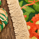 Fringe detail on the edge of Francesca Bath Mat by Sage & Clare