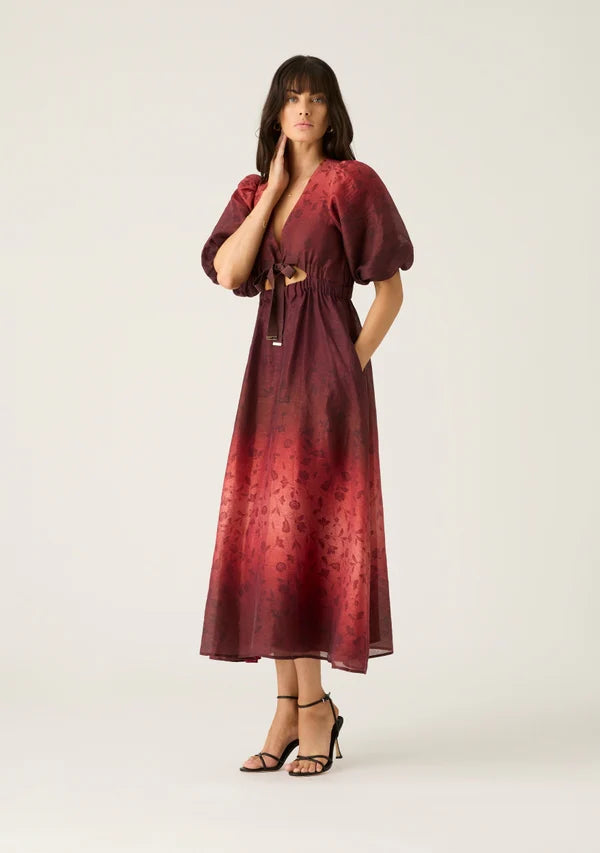 Frankie Midi Dress by MOS The Label balloon sleeve dress