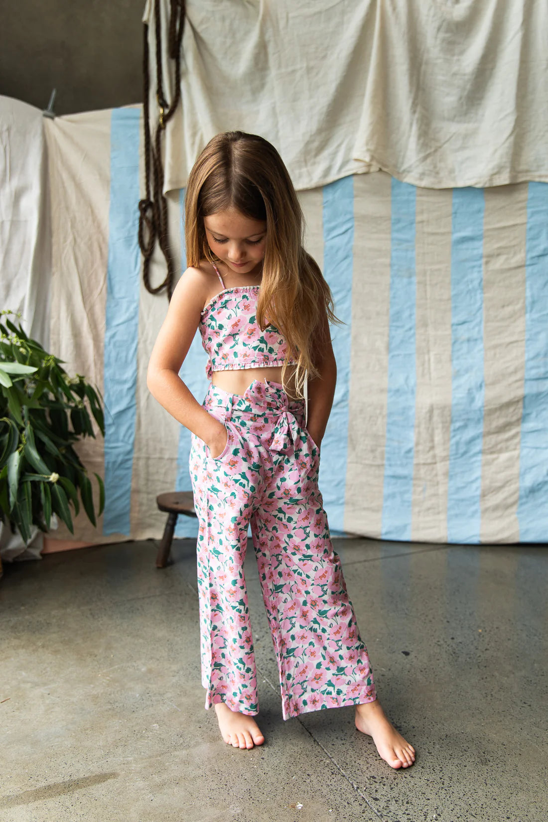 girl wearing Freya Pants – Sakura by Pearson & Pearson( formerly Bella & Lace )