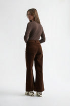 shop Kireina Freya Velvet Jean - Chocolate online