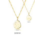 Zodiac Gemini Necklace Gold by Linda Tahija