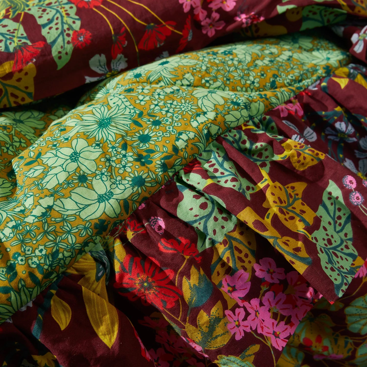 Fabric details of Genevieve Ruffle Bedcover by Sage & Clare