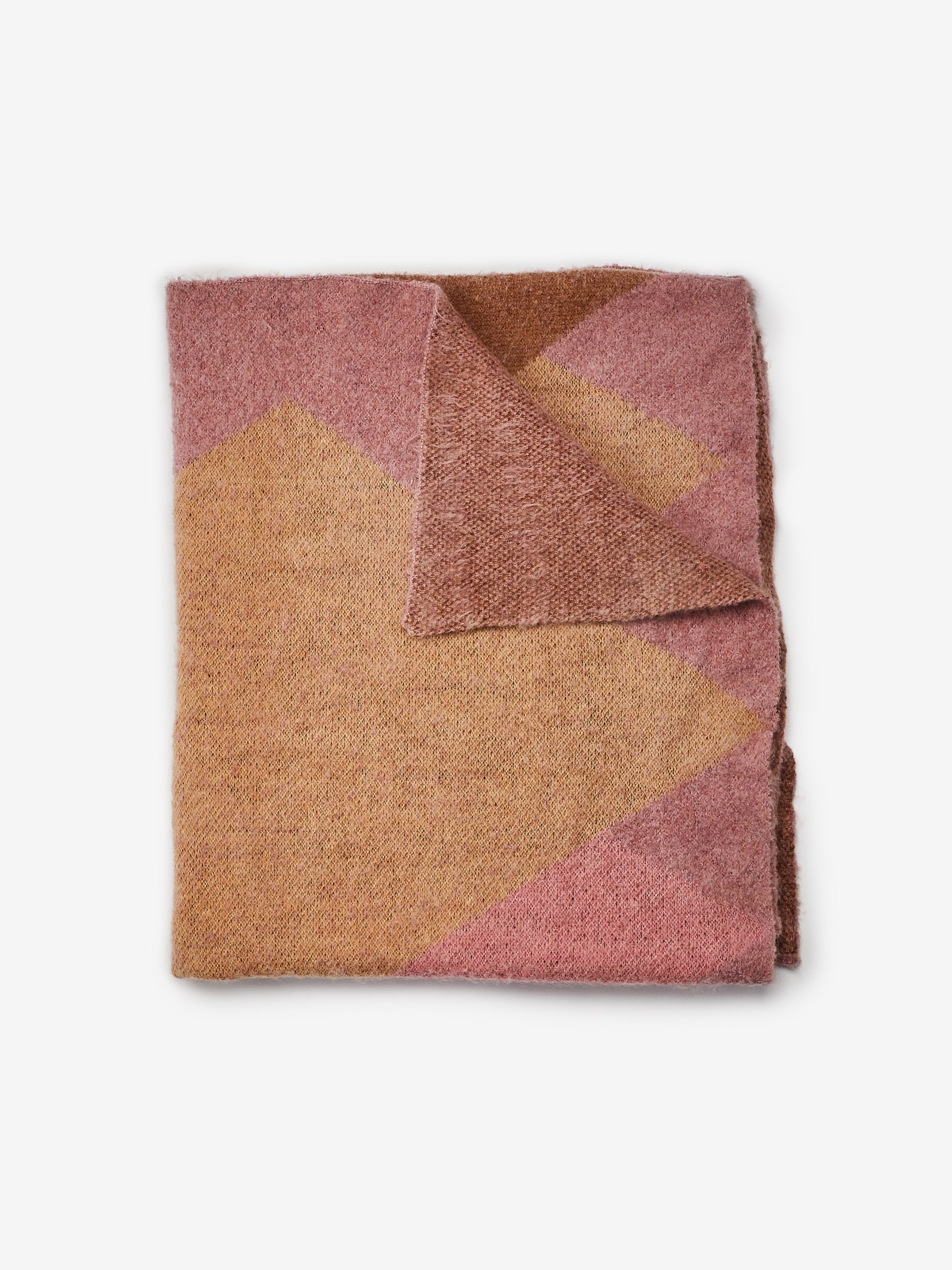 Geometric Pink Mohair Throw by Bonnie & Neil