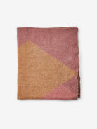 Flat lay view of complete Geometric Pink Mohair Throw showing full geometric pattern