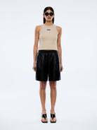 model wearing Georgia Tank – Oat by Ena Pelly