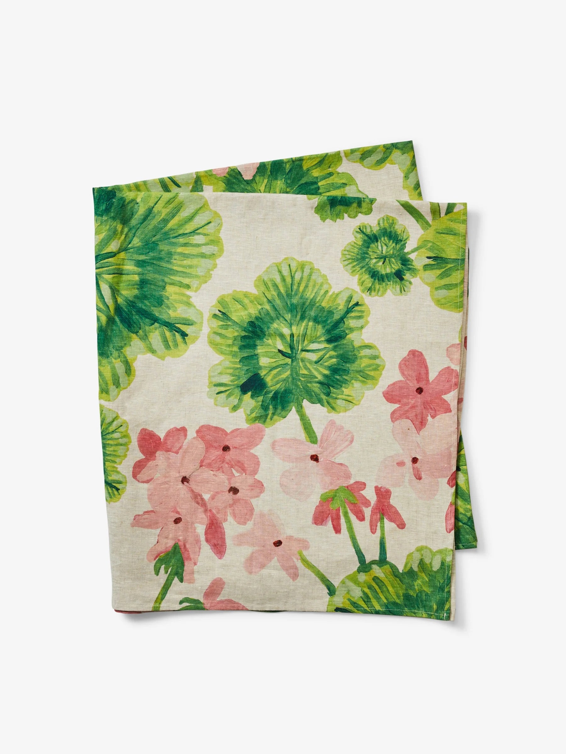 Geranium multi linen tablecloth by Bonnie & Neil