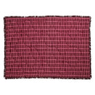 Geometric maroon and pink bedspread