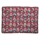 Floral tiled pattern velvet bedspread